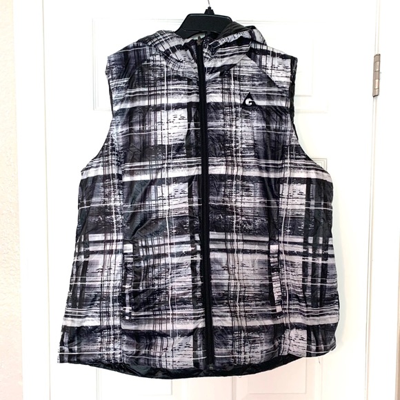 Gerry Packable Reversible Down Vest Black Grey XXL - Picture 7 of 16